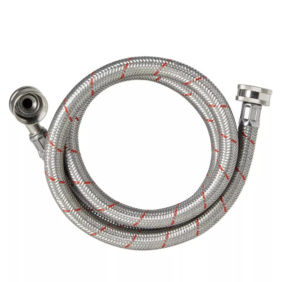 2 Pack Washing Machine Hoses 4 Ft, Universal Washer Hose 90 Degree Elbow Connect