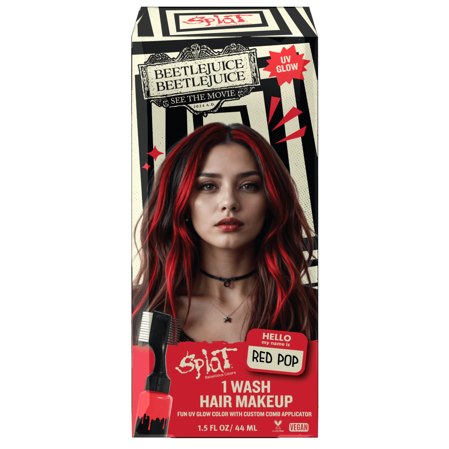 Beetlejuice Beetlejuice Red Pop - One-Wash Temporary Hair Dye