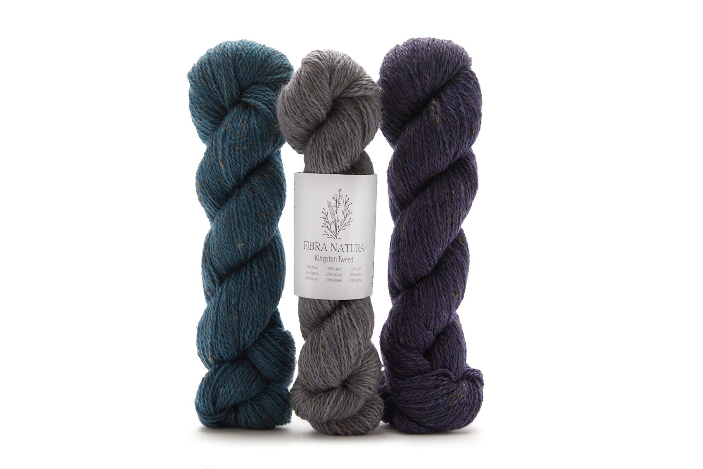 Fibra Natura Kingston Tweed Wool Blend DK Yarn - 19 Colors