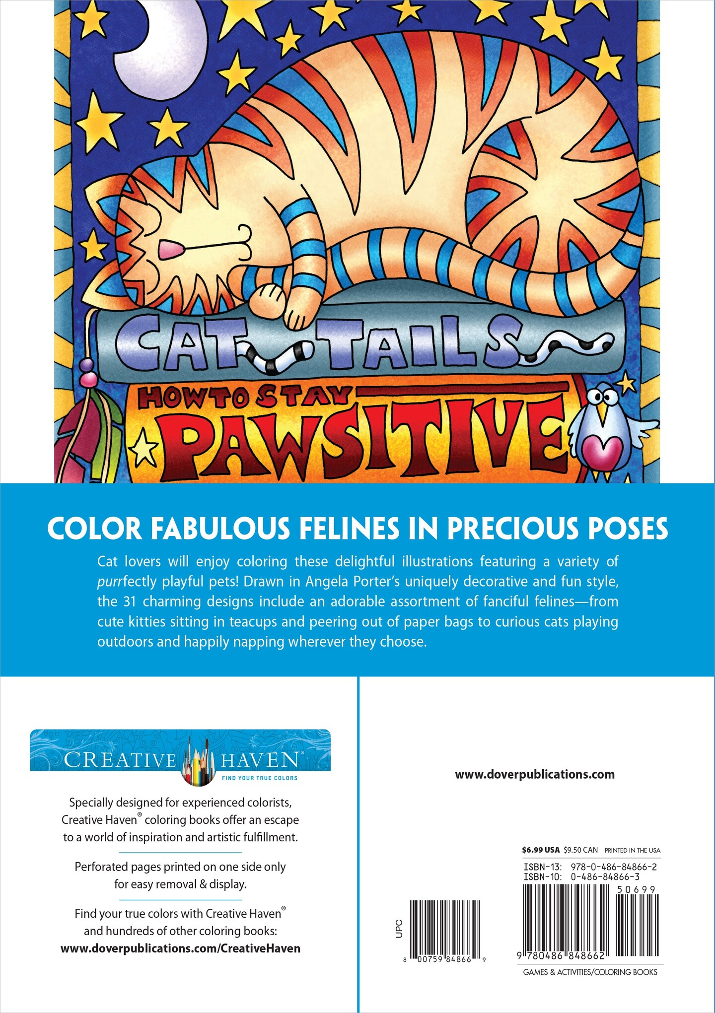 Creative Haven: Whimsical Cats Coloring Book-Softcover