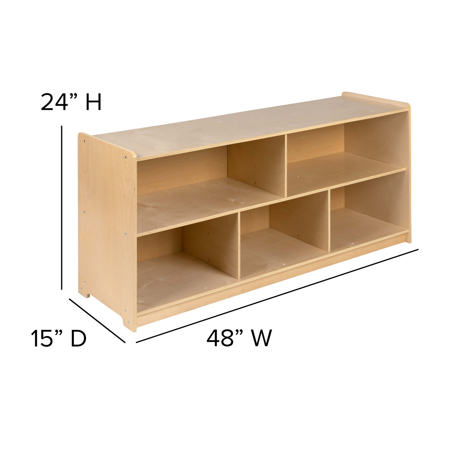 Emma and Oliver Wooden School Classroom Storage Cabinet/Cubby for Commercial or Home Use
