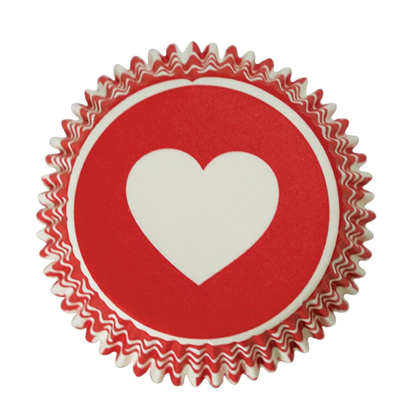 Banded Heart Standard Size Cupcake Wrappers &#x26; Liners | 25 PC Set