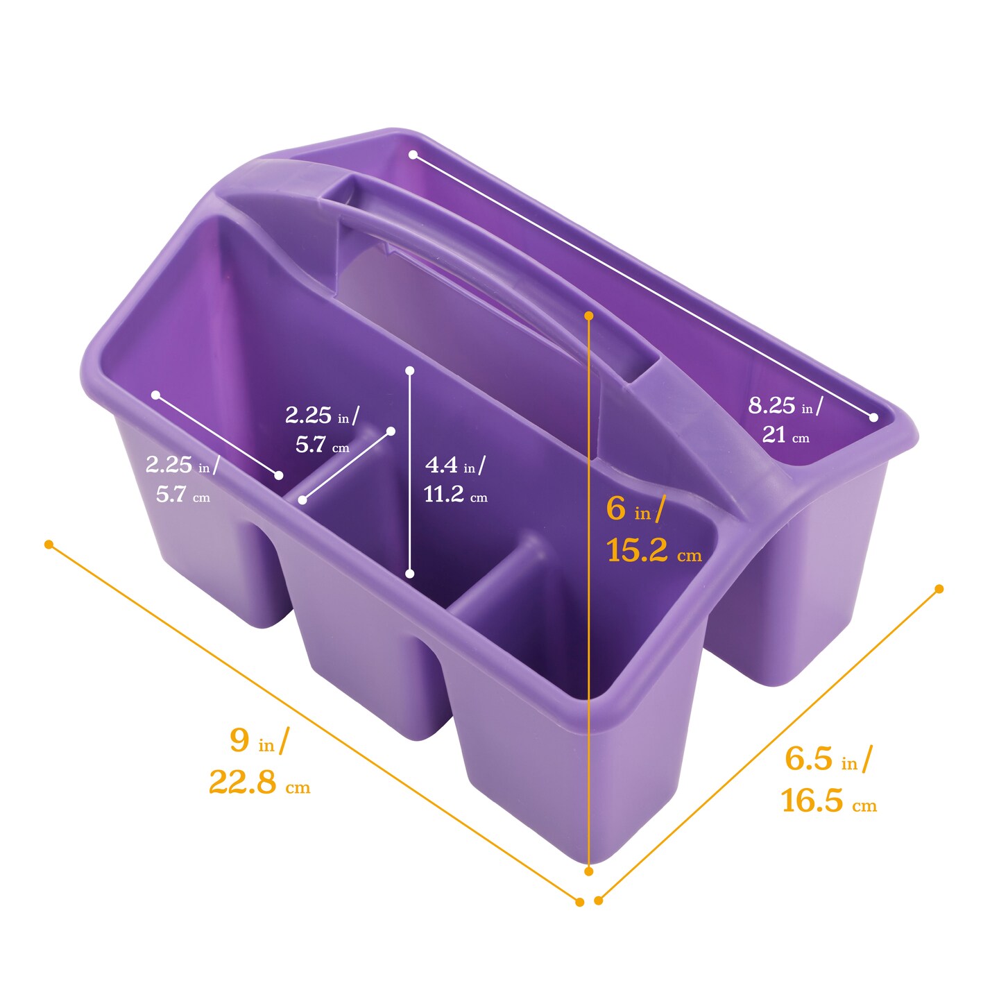 4-Compartment Small Caddy, Storage Organizer, 6-Pack
