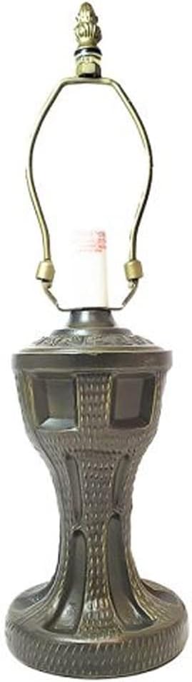 Urn Metal Lamp Base, Dark Bronze Finish With Gold Highlights, Nicely Weighted, 14" Tall