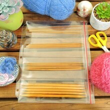 Zipper Binder Page for 8" Double Pointed Knitting Needles - Holds 4 Sets