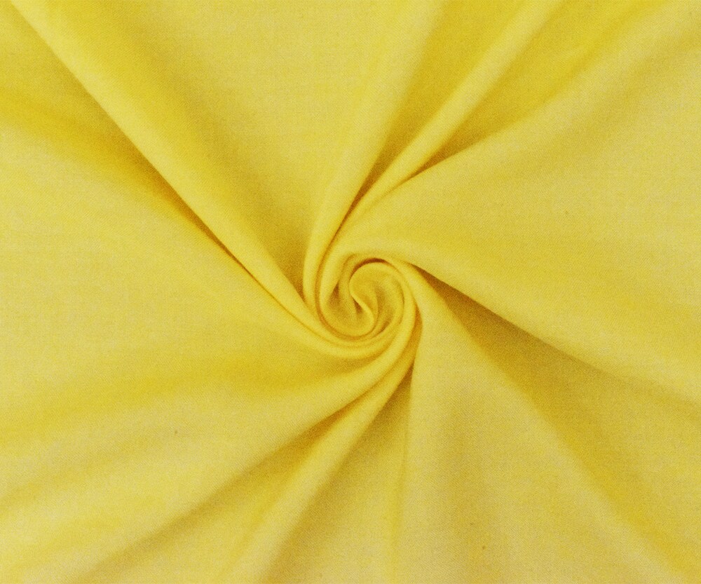 Yellow Rayon Challis Solid Woven Fabric By the Yard