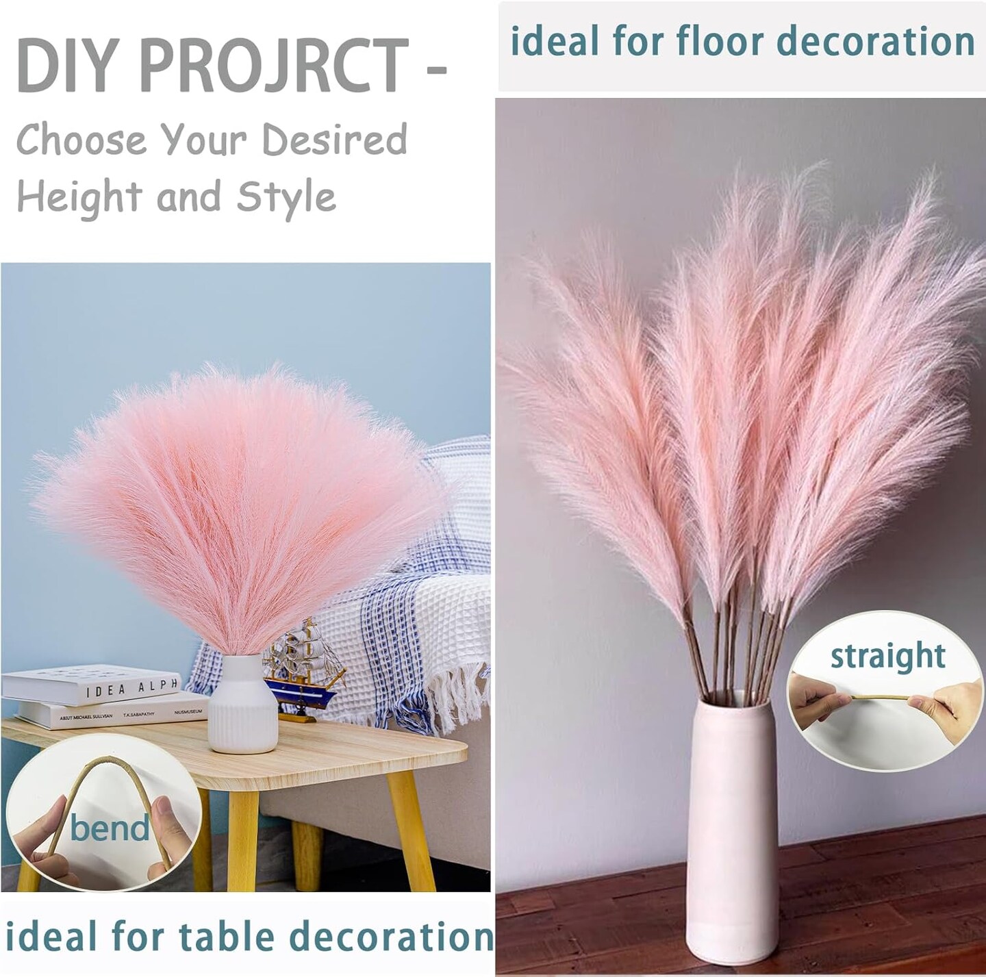 Faux Pampas Grass (B-pink)