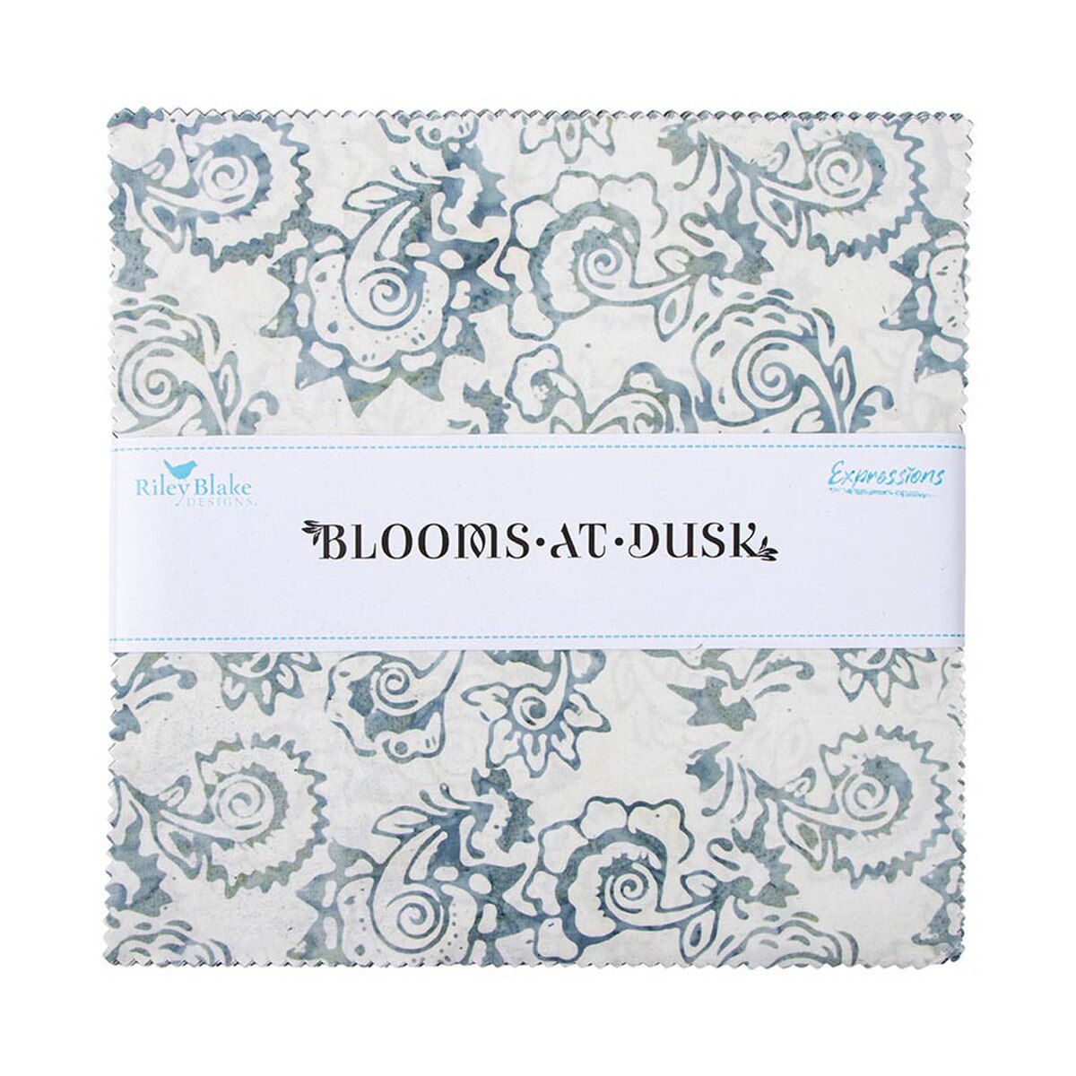 Expressions Batiks 10" Square Pack (Layer Cake / 10" Stacker) in Blooms at Dusk by Riley Blake Designs for Riley Blake (10-23376-42)
