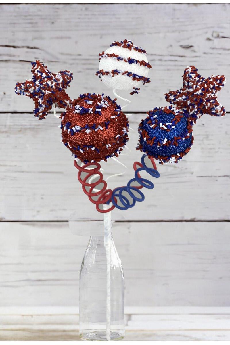 16&#x22; Patriotic Cake Pop Spray
