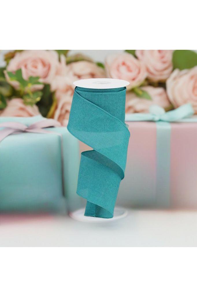 2.5&#x22; Royal Burlap Ribbon: Light Teal (10 Yards)