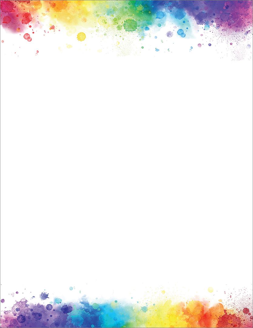Great Papers! Rainbow Burst Letterhead, for Invitations, Announcements and Personal Messages, Printer Friendly 8.5&#x201D;x11&#x201D;, 50 Pack