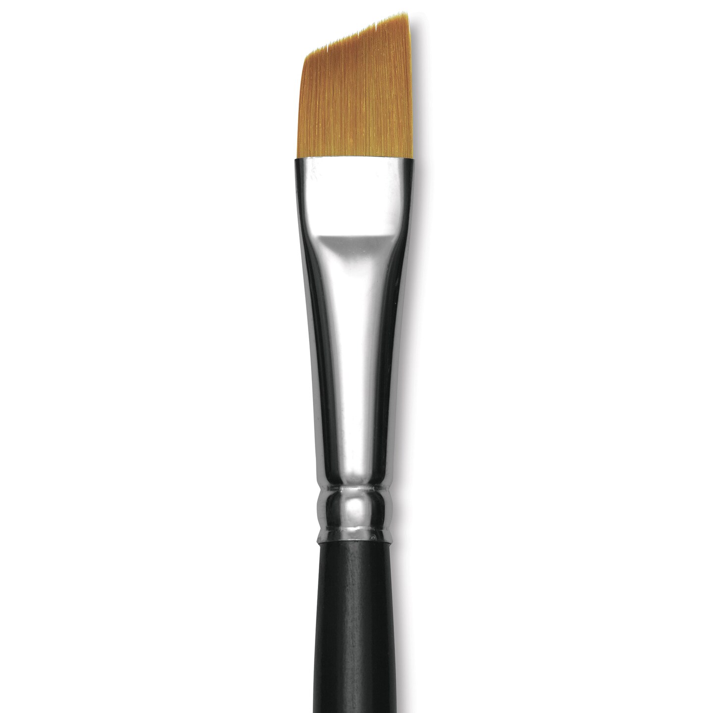 Trekell Synthetic Gold Taklon Brush - Angle, Short Handle, Size 1/2&#x22;