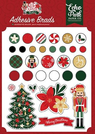 Echo Park Nutcracker Christmas Decorative Brads