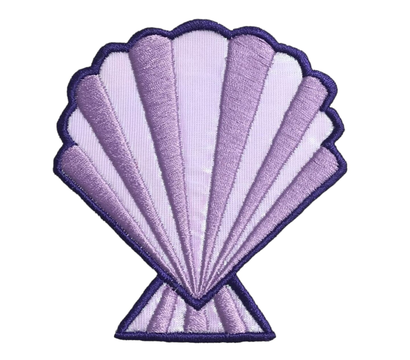 4&#x22; Purple Seashell, Embroidered, Iron on Patch