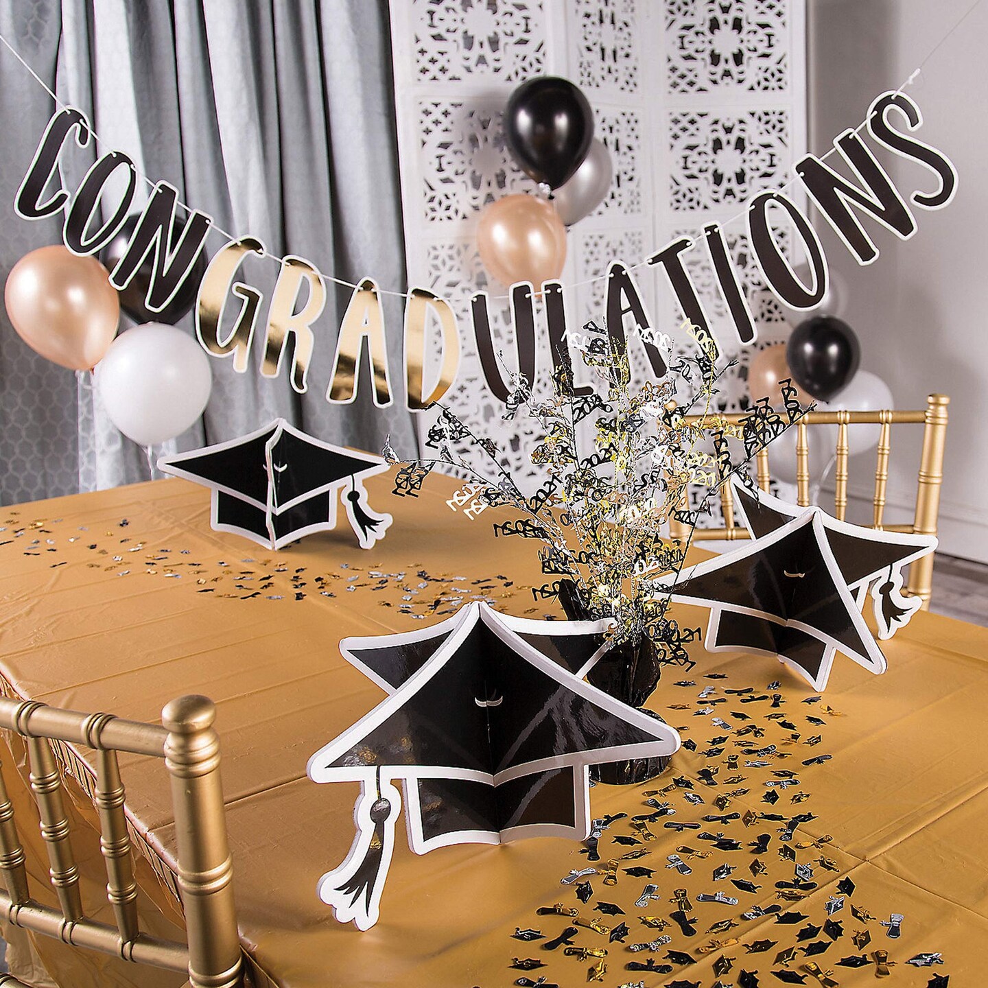 8 Ft. Graduation Congratulations Ready-to-Hang Cardstock Garland – Celebrate the Big Achievement
