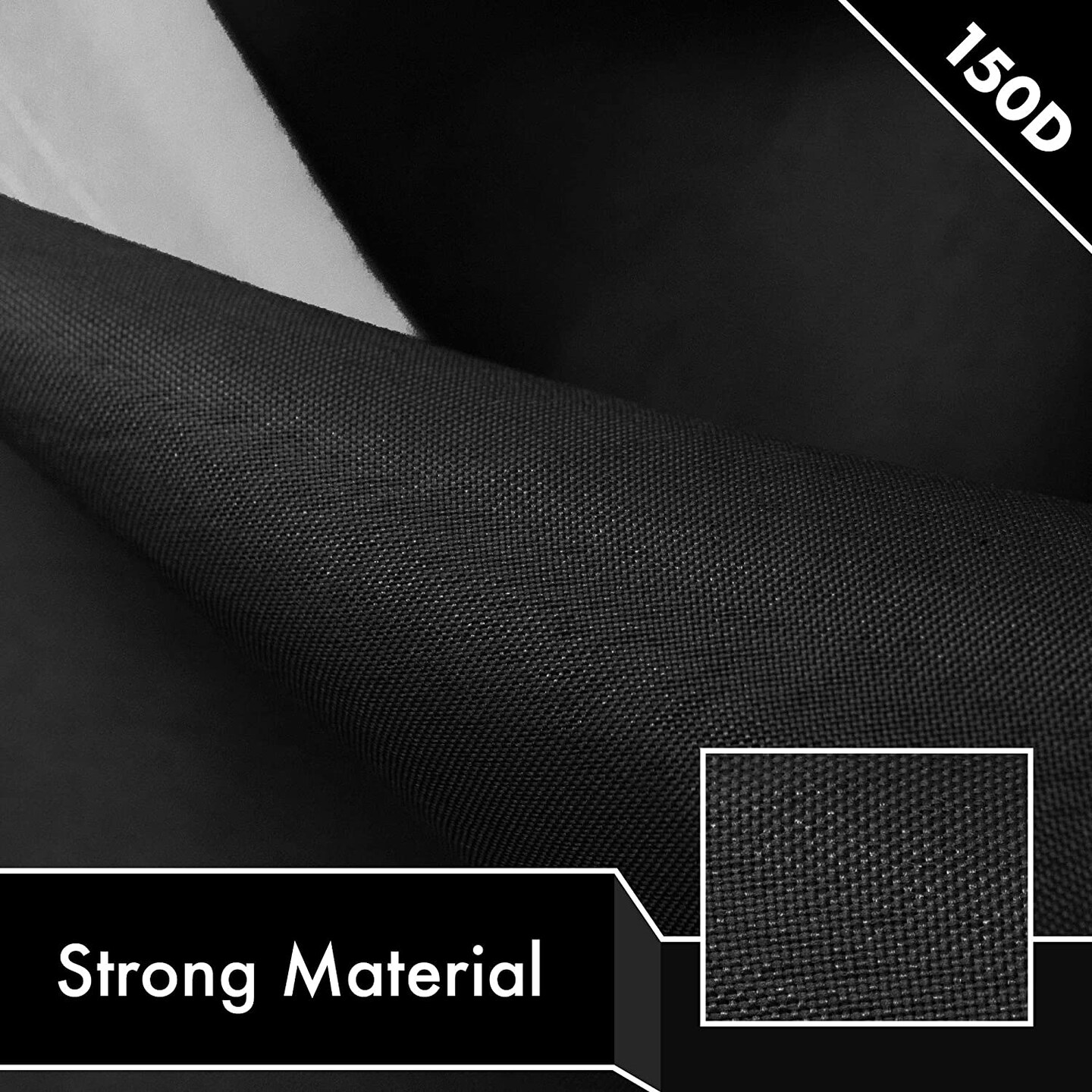 G128 Solid Black Color Flag | 3x5 feet | Printed 150D, Indoor/Outdoor, Vibrant Colors, Brass Grommets, Quality Polyester, Much Thicker More Durable Than 100D 75D Polyester