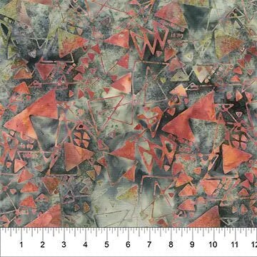 Banyan 83140-77 Quilting Is My Voice - Triangle Maze - Artichoke 45" Fabric Per Yard