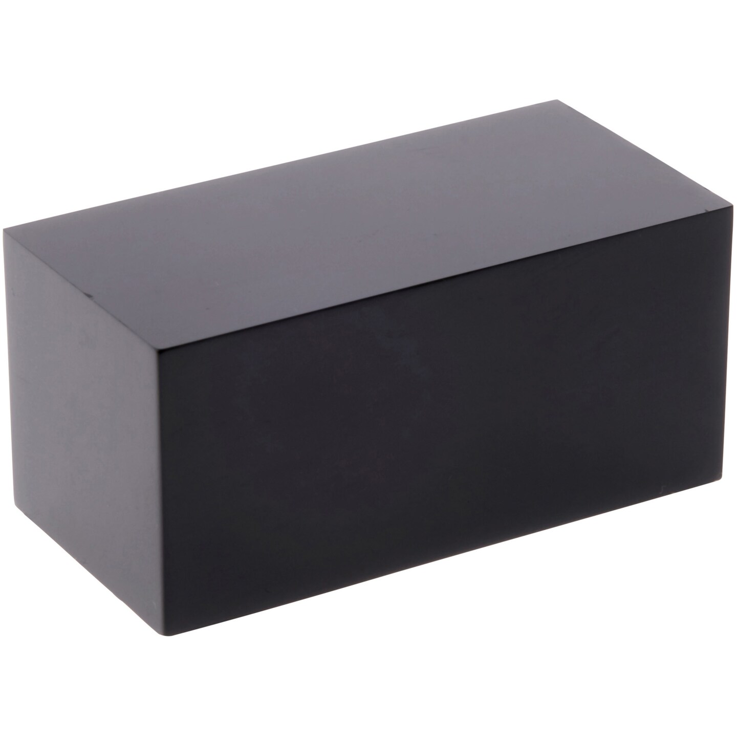 Plymor Black Polished Acrylic Rectangular Display Block, 1" H x 1" W x 2" D