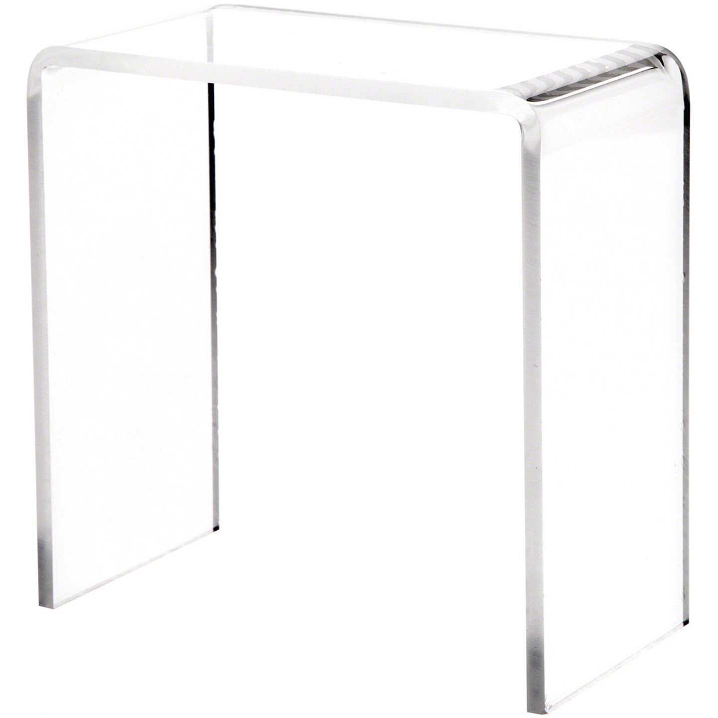 Plymor Clear Acrylic Vertical Rectangular Display Riser, 5" H x 5" W x 2.5" D (3/16" thick)