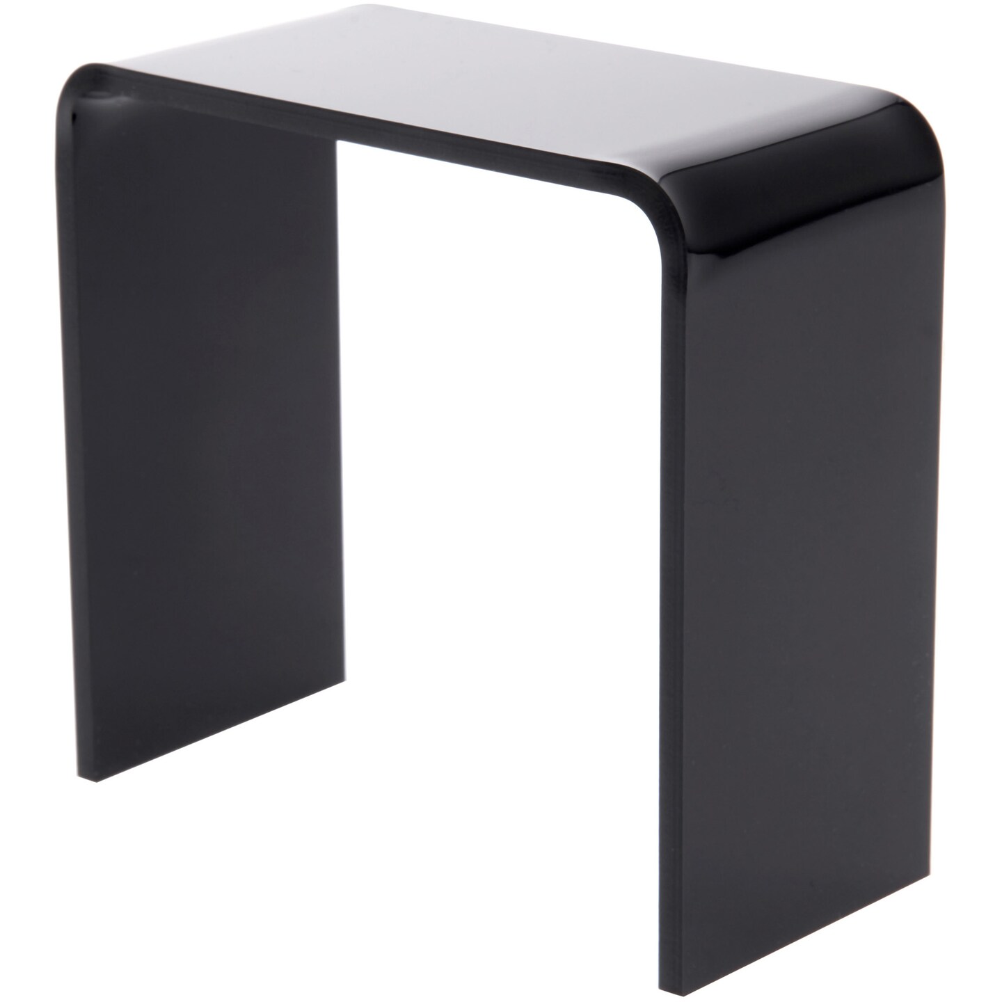 Plymor Black Acrylic Vertical Rectangular Display Riser, 3" H x 3" W x 1.5" D (3/32" thick)