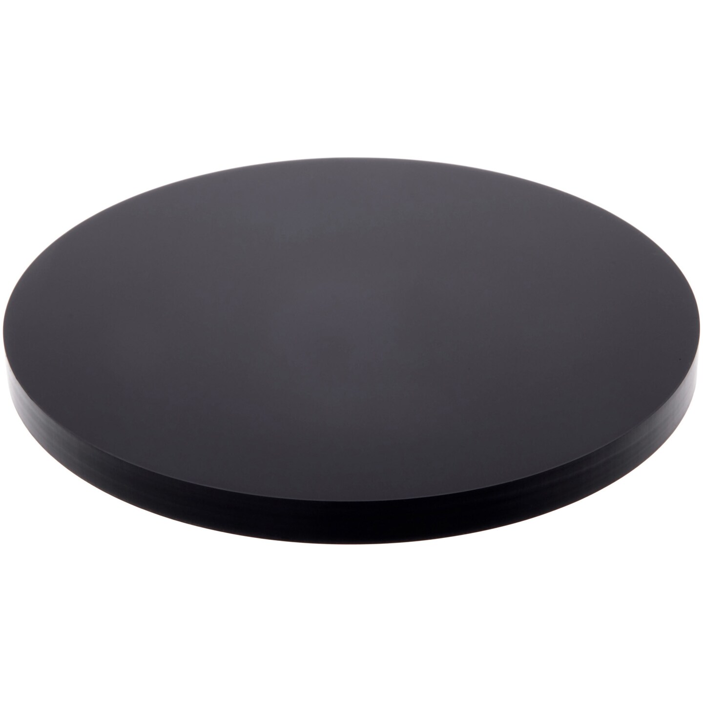 Plymor Black Acrylic Round Standard-Edge Display Base, 5" W x 5" D x 0.375" H