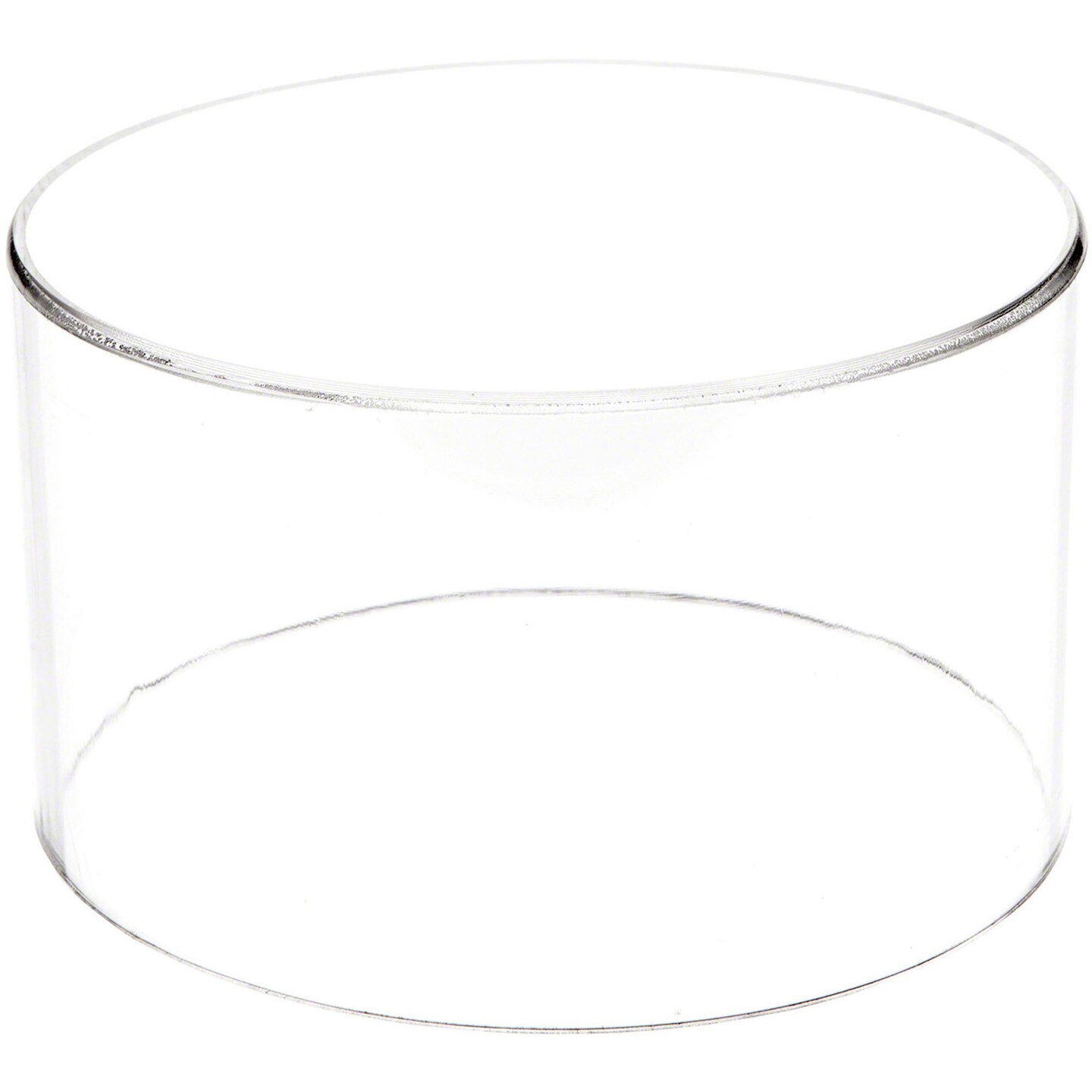 Plymor Clear Acrylic Round Cylinder Display Riser, 4" H x 7" D