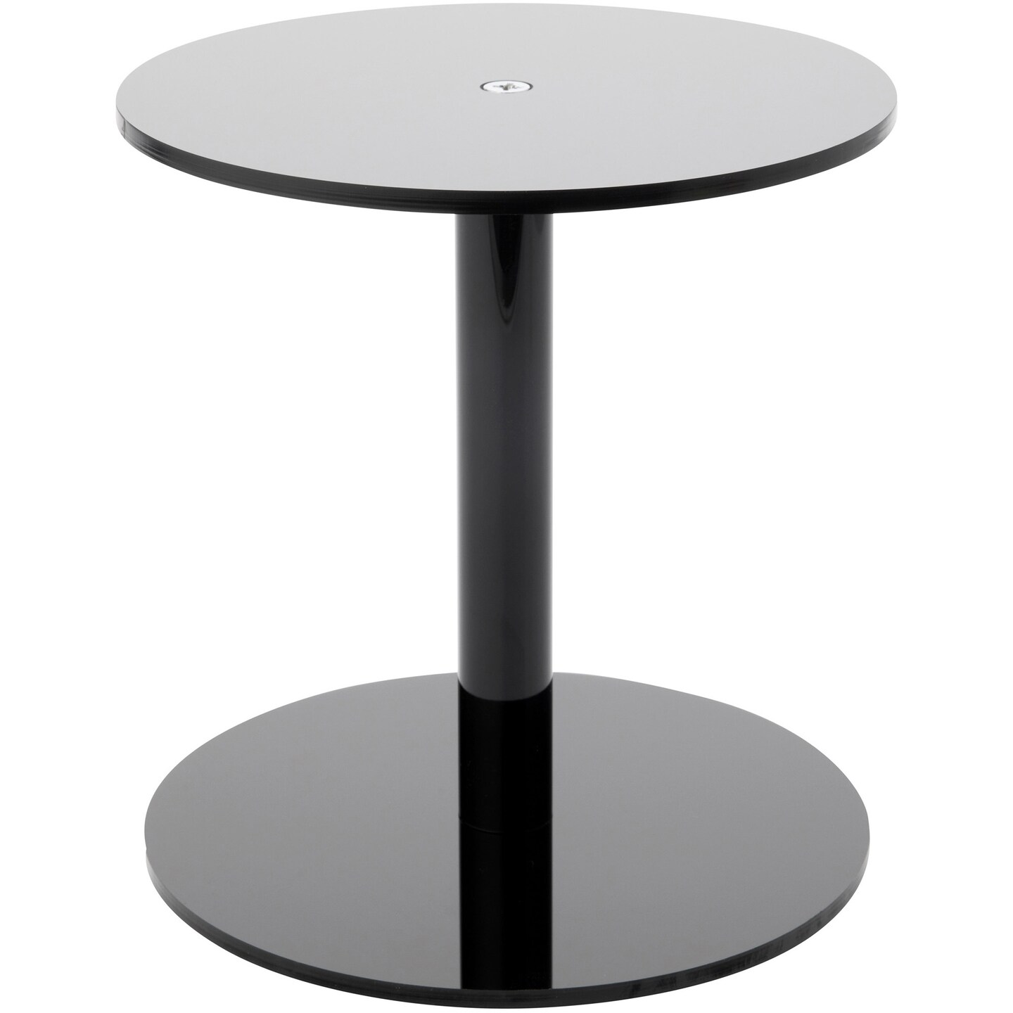 Plymor Black Acrylic Round Barbell Pedestal Display Riser 8 inches (Height) x 7.5 inches (Depth) (1/4 inches thick)