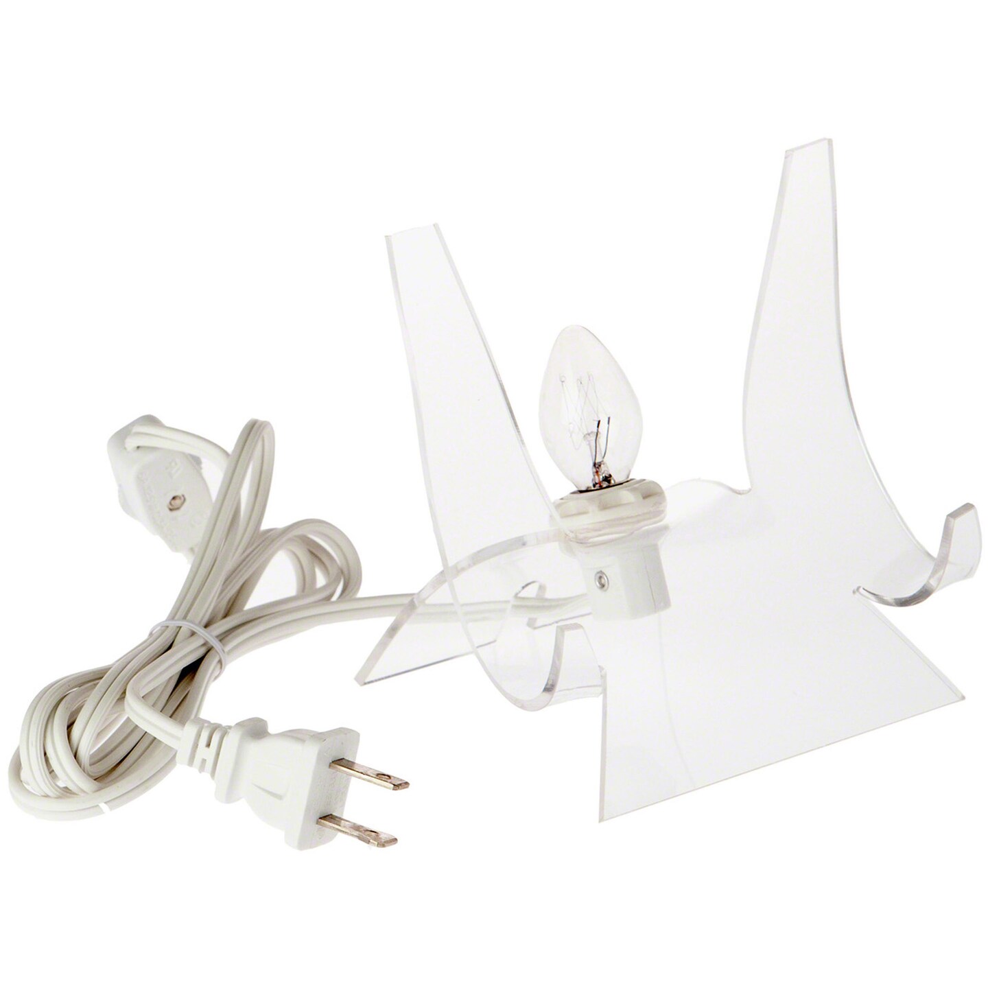 Plymor Clear Acrylic Lighted Double-Scoop Display Easel , 4.625" H x 4.875" W x 4.25" D