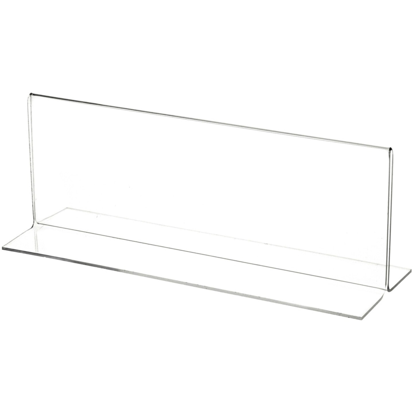 Plymor Clear Acrylic Sign Display / Literature Holder (Bottom-Load), 10" W x 3.5" H