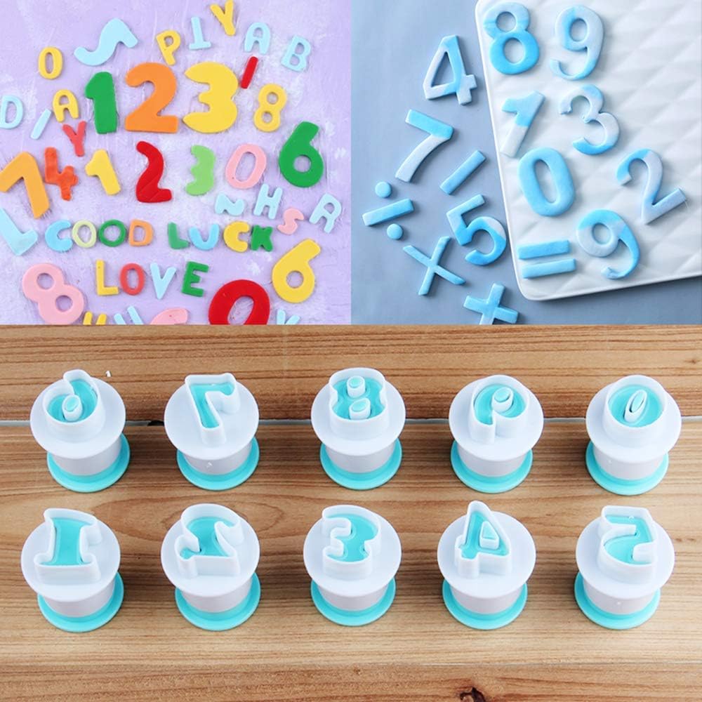 Alphabet Letter &#x26; Numbers Cake Mould Set 36 Pieces