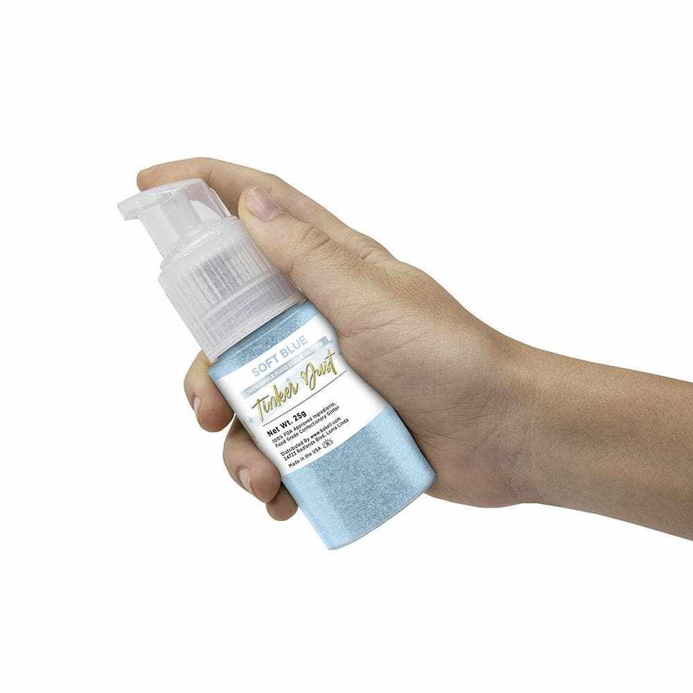 Bakell - Soft Blue Tinker Dust Edible Glitter (25g, 1x Spray Pump) for Food, Desserts, and Beverages!