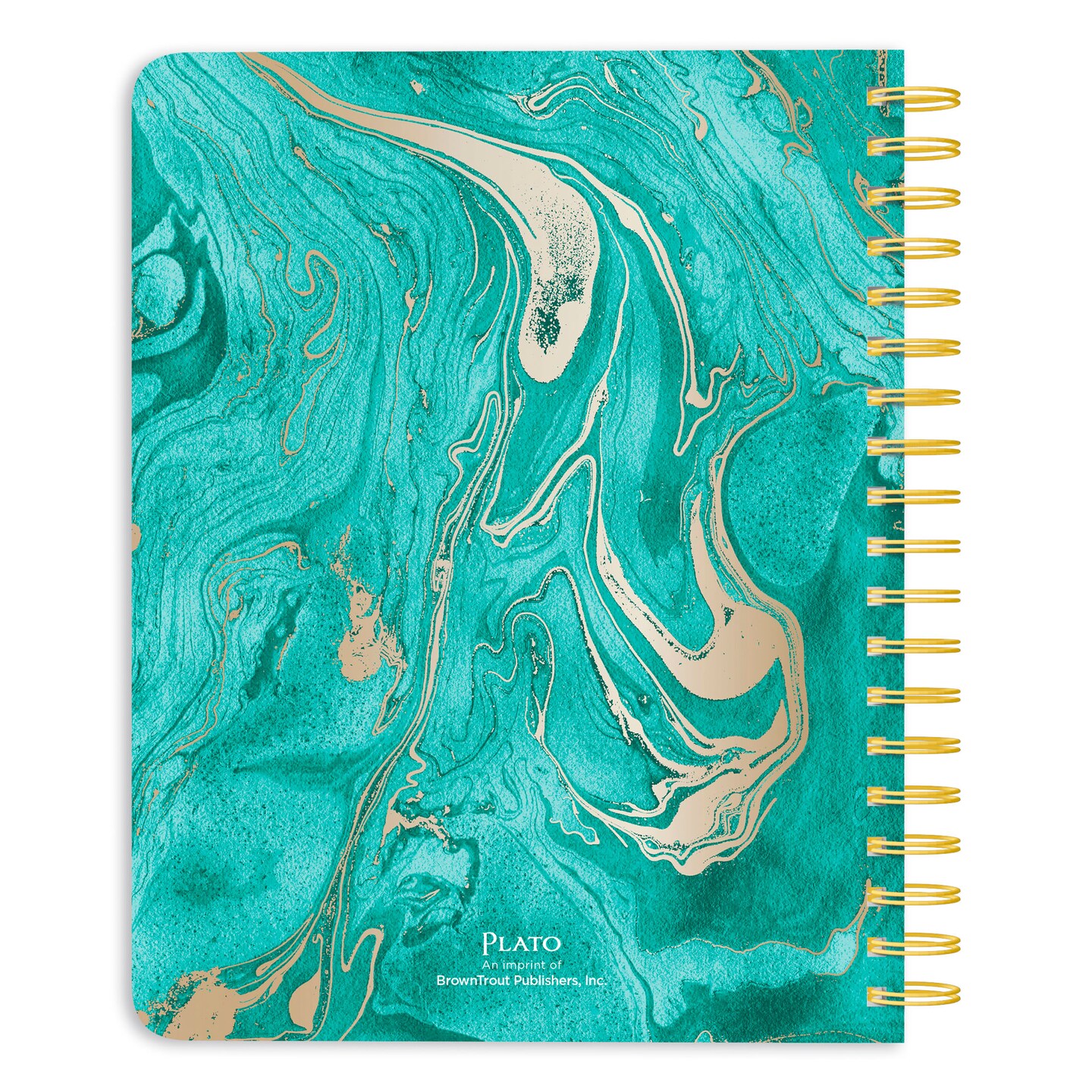 Crackled Blush | 2027 6 x 7.75 Inch 18 Months Weekly Desk Planner | Foil Stamped Cover | July 2026 - December 2027 | Plato | Planning Stationery