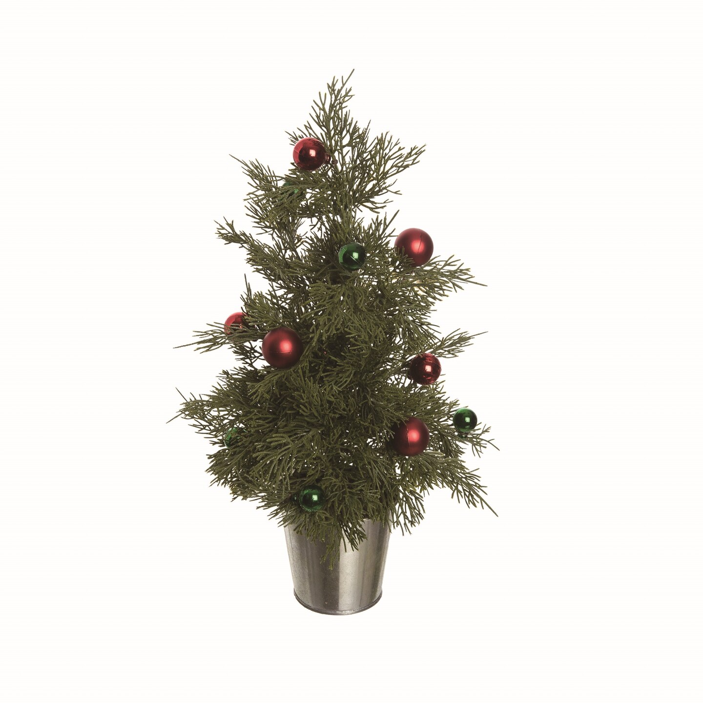 Transpac Artificial 15 in. Multicolor Christmas Holly Jolly Ornament Tree