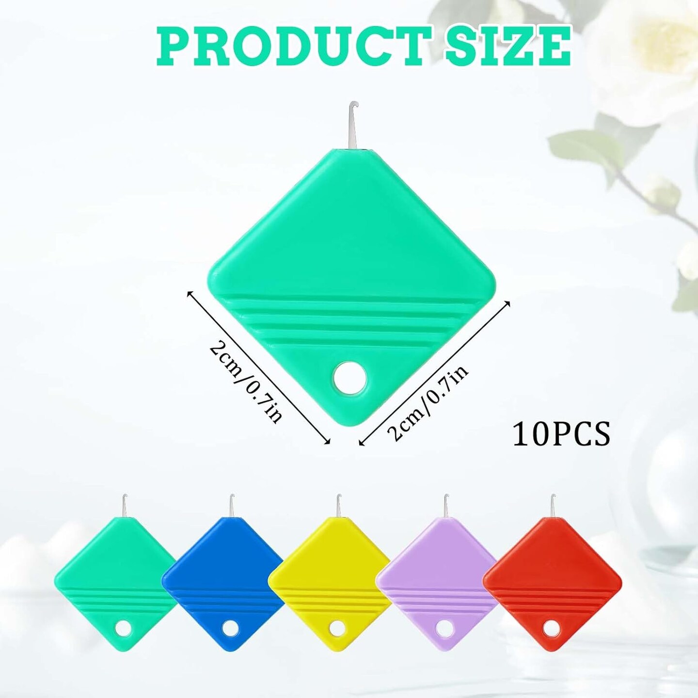 10 PCS Needle Threaders, Square Needle Threaders for Hand Machine Sewing Upgraded Sewing Needle Threaders Plastic Simple Needle Threader Tool Small Eye Threader for Embroidery Floss Cross-Stitch Craft