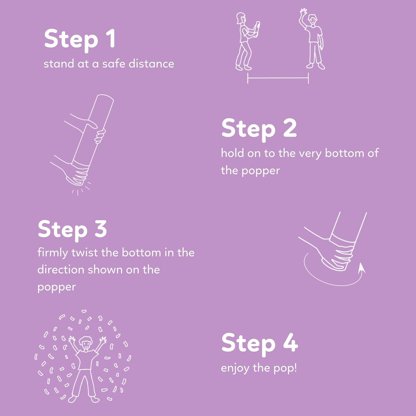 6-Pack Confetti Cannons | Biodegradable Rainbow | Launches 25ft | 12" Party Poppers