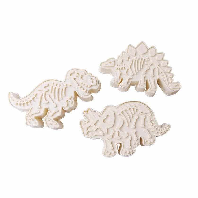 3 PC Dinosaur Impression Cookie Cutters