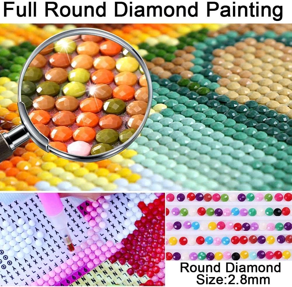 DIY 5D Diamond Painting Girl by Number Kits for Adults, Sugar Skull Girl Round Full Drill Art Sexy Girl Picture Arts Craft Home Wall Decor