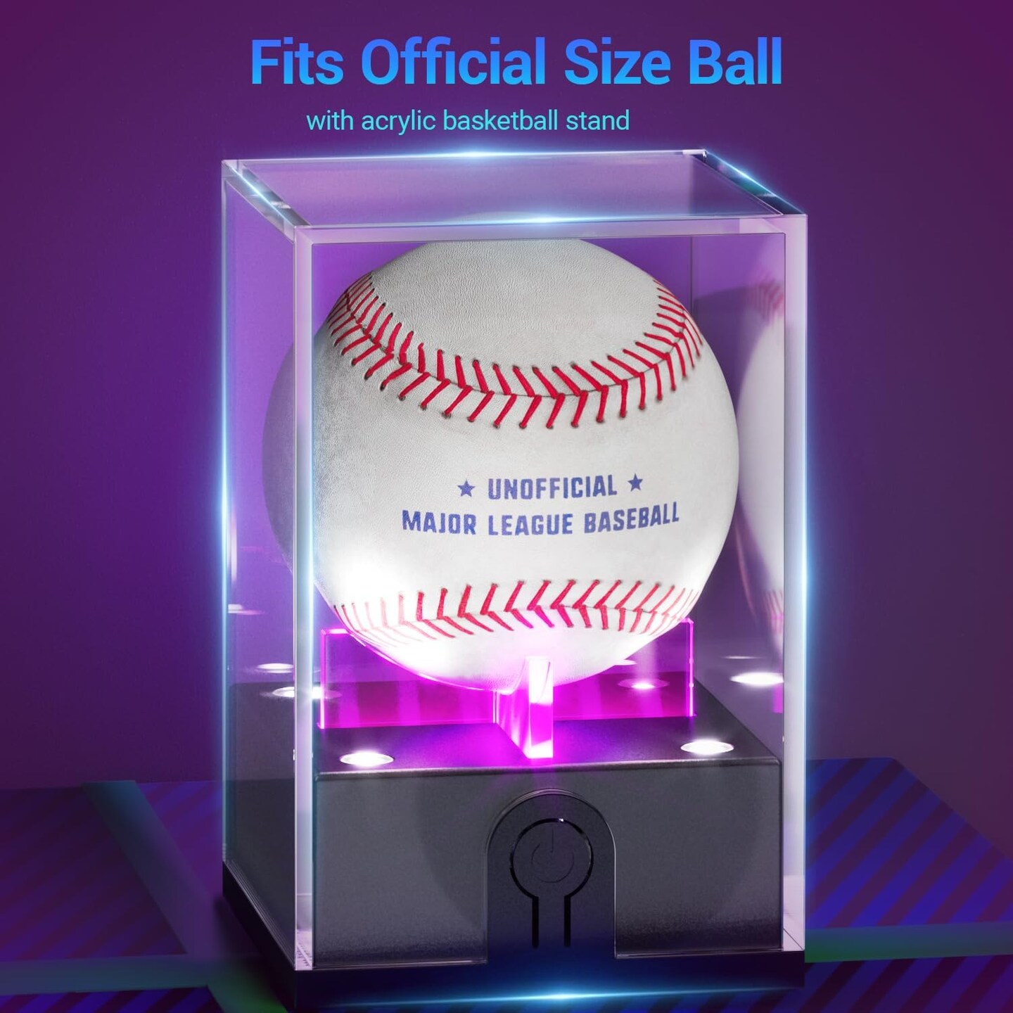 Baseball Display Case with Led Light, Light up Baseball Case for Display, Acrylic Baseball Holder Display Case, UV Protected Clear Baseball Stand Baseball Cube for Memorabilia Baseball Gifts Welcome to Seller Assistant Please log in to your account