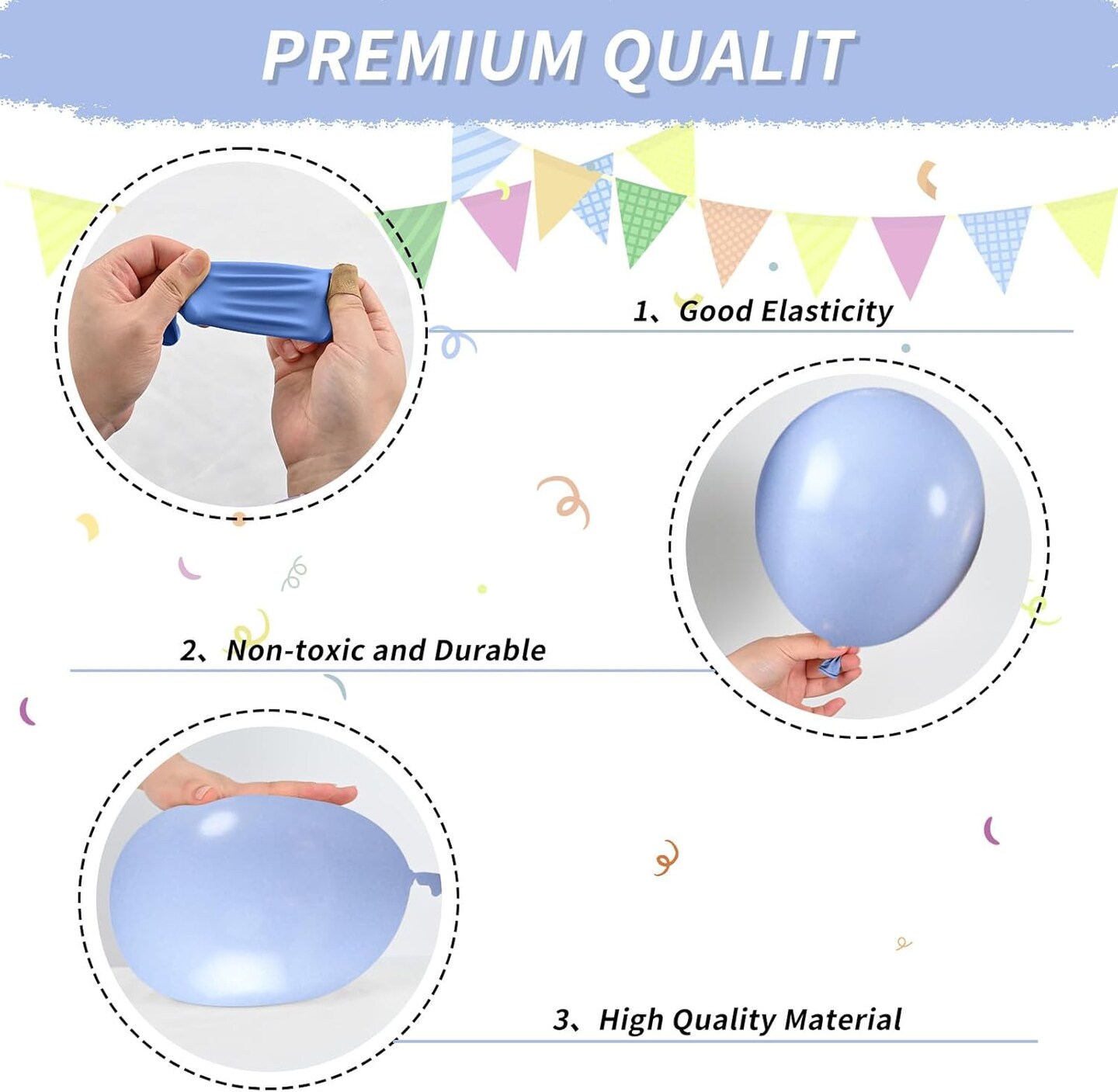 Royal Blue and Gold Balloons, Blue and White Gold Balloons, Macaron Blue Navy Blue Gold Confetti Latex Balloon