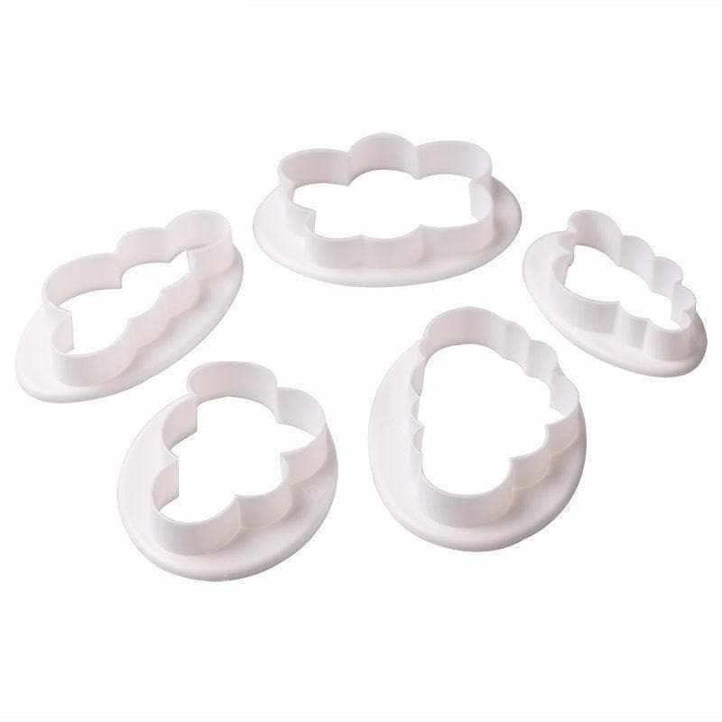 5 PC Clouds and Cloud Shape Cookie Cutter Set