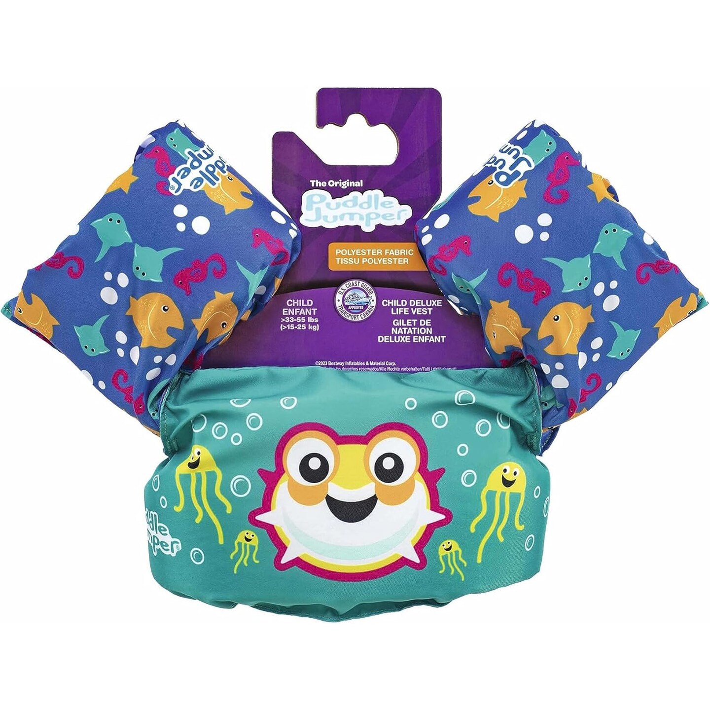 Puddle Jumper Child Deluxe Life Vest - Blowfish (For Childred 33-55 lbs)