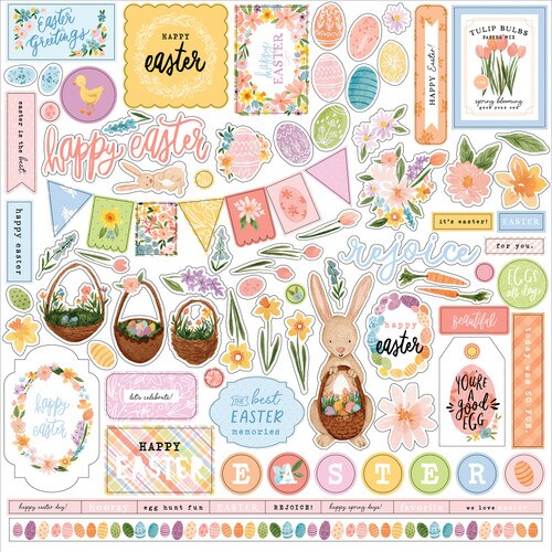 Echo Park My Favorite Easter 12x12 Element Stickers