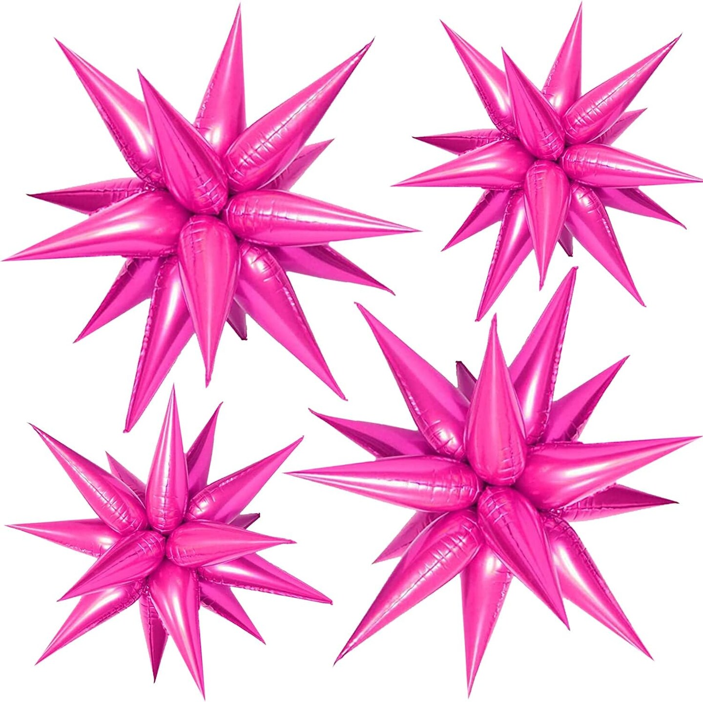 50-Pack Hot Pink Star Balloons – Metallic Foil Birthday, Graduation & Party Decor