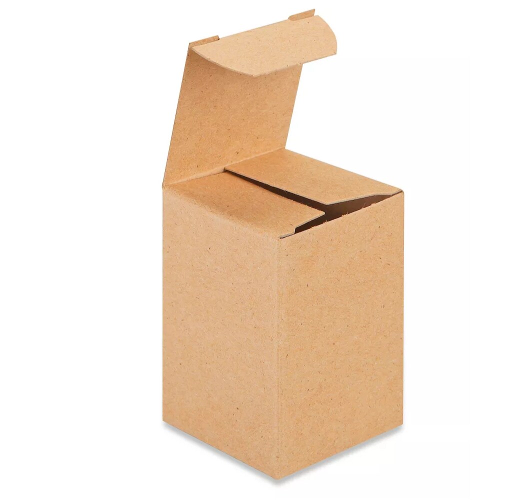 Brown Kraft Paper Gift Box 2 x 2 x 3 Inches