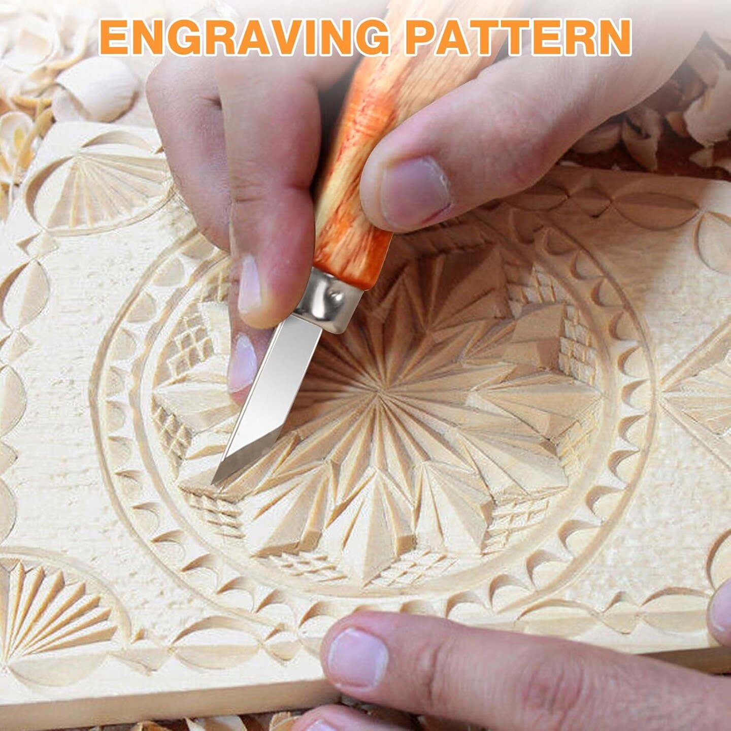 42PCS Wood Carving Kit for Beginners,14 Basswood, Wood Whittling Kits for Beginner and Kids, Wood Carving Tools with Safety Protection. 10pcs Carving Knife with 14pcs Basswood Block.