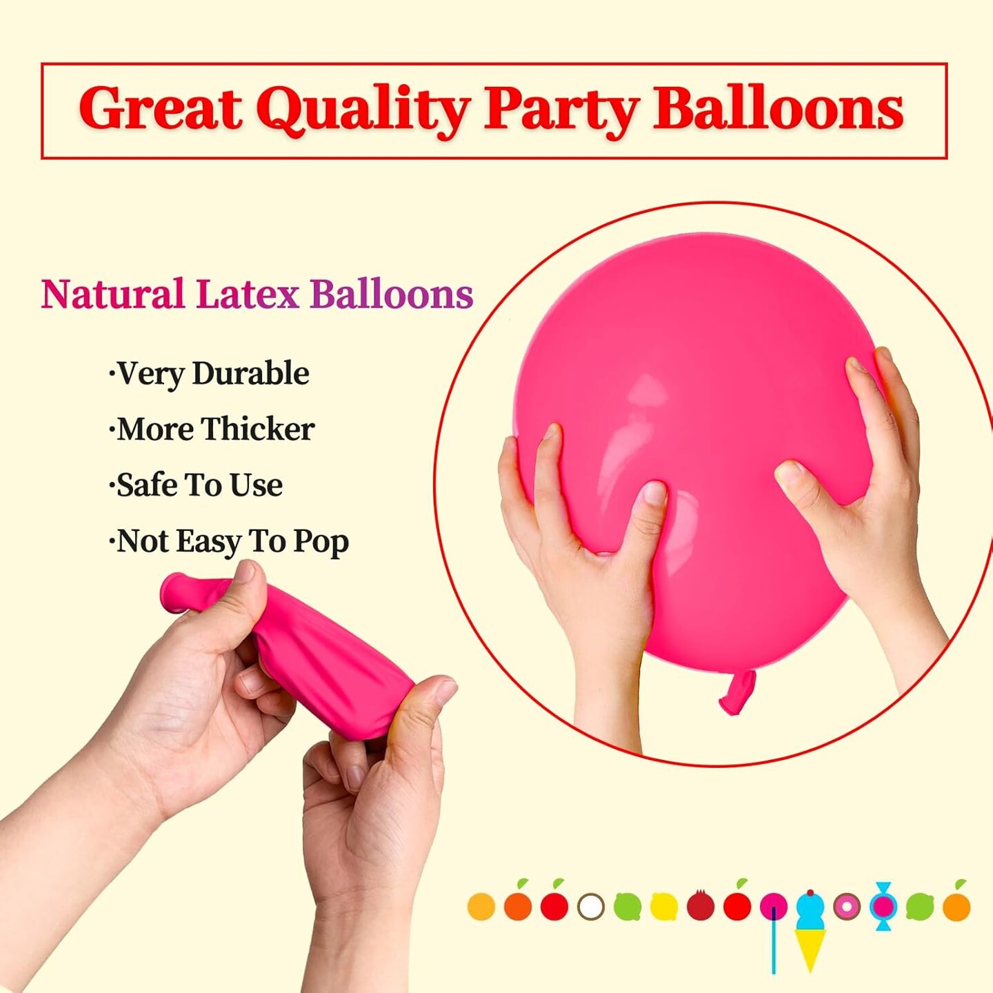 Hot Pink Balloon 12 inch, Hot Pink Latex Balloons