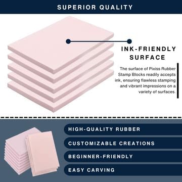 5-Pack Stamp Pads (6x4) with Carving Tools for Block Printing & Printmaking