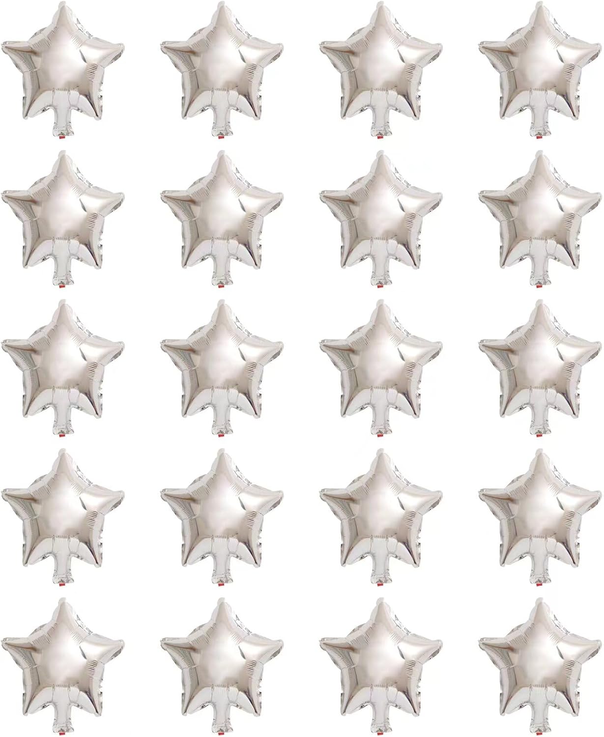 10 Inch Silver Star Shape Foil Balloons 20pcs Small Mylar Helium Balloons Star Shaped Balloons Mylar Balloons Balloons for Birthday Party Anniversary Wedding Baby Shower Decorations