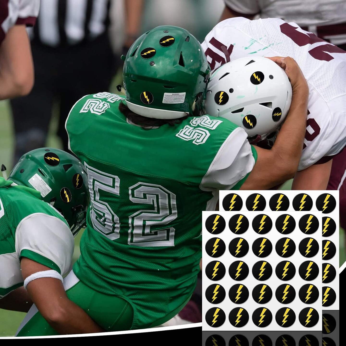 200 Pcs Helmet Stickers Baseball Softball Helmet Award Baseball Stickers 1.1 Inch Lightning Bolt Vinyl Decals Self Adhesive for Softball Lacrosse Wall(Black Print Gold)