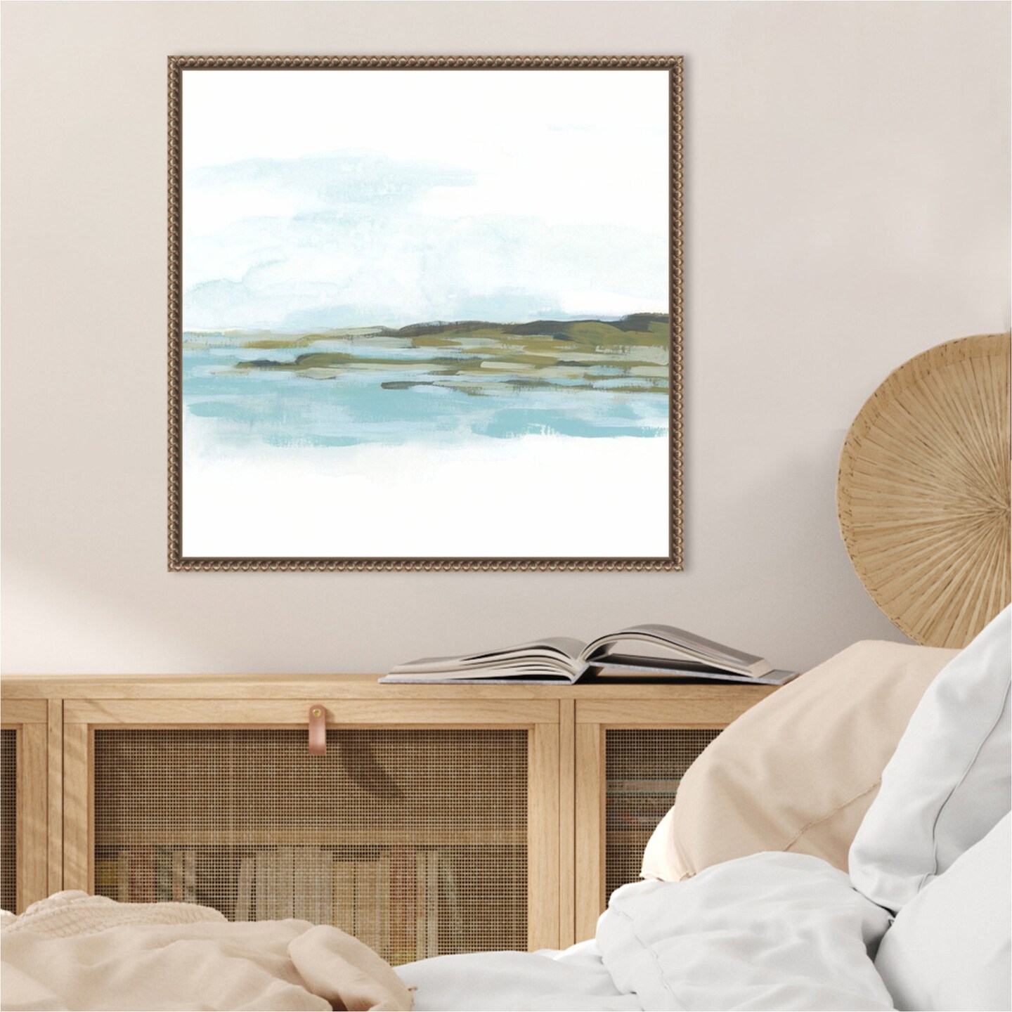 Shoreline Cameo II by June Erica Vess Framed Canvas Wall Art